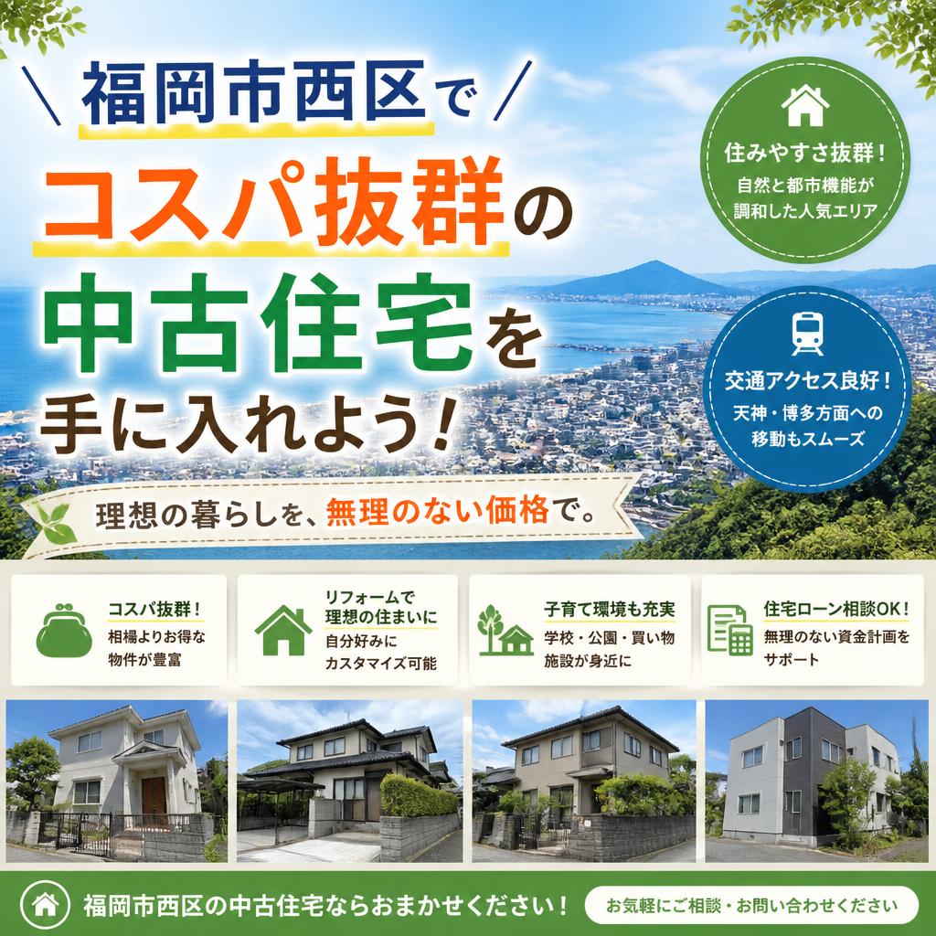 福岡市西区でコスパ抜群の中古住宅を手に入れよう！