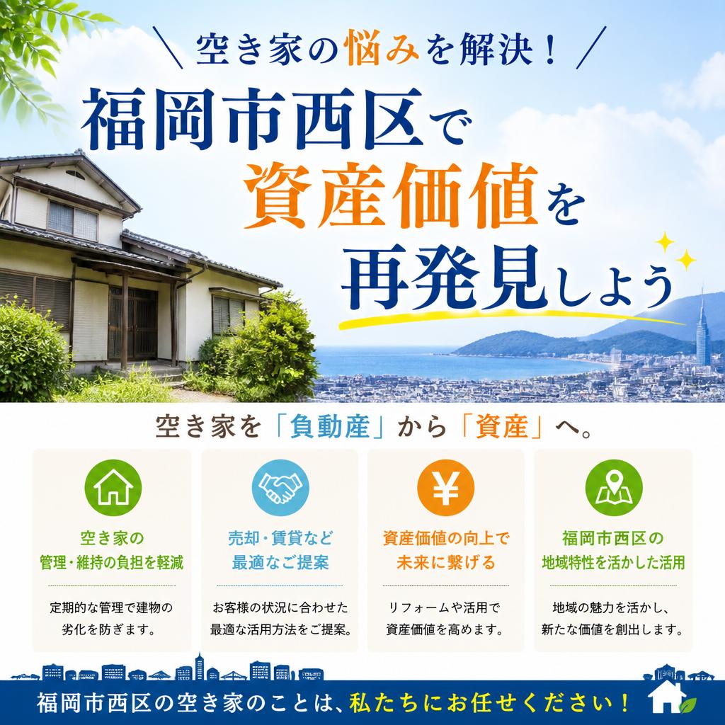 空き家の悩みを解決！福岡市西区で資産価値を再発見しよう
