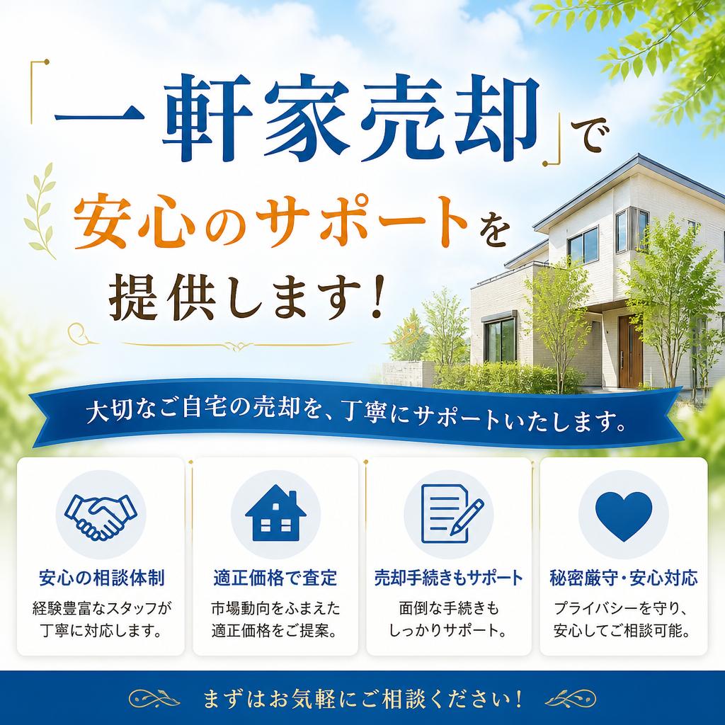 「一軒家売却」で安心のサポートを提供します！