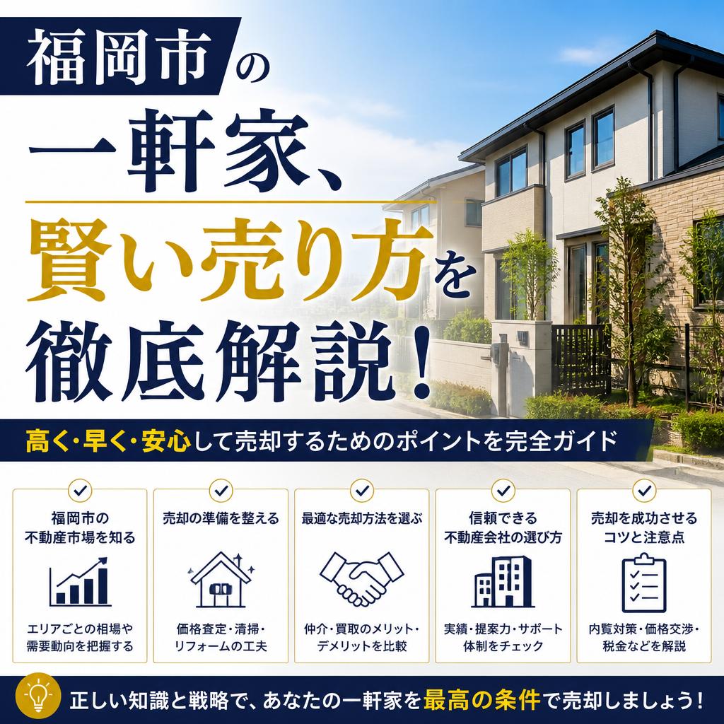 福岡市の一軒家、賢い売り方を徹底解説！