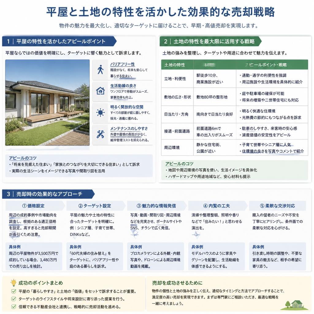 平屋と土地、それぞれの戦略