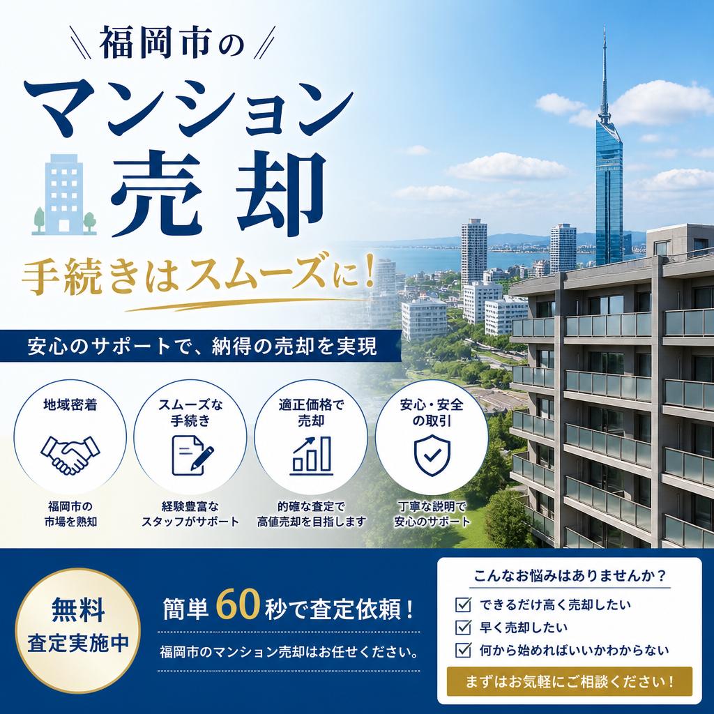 福岡市のマンション売却、手続きはスムーズに！