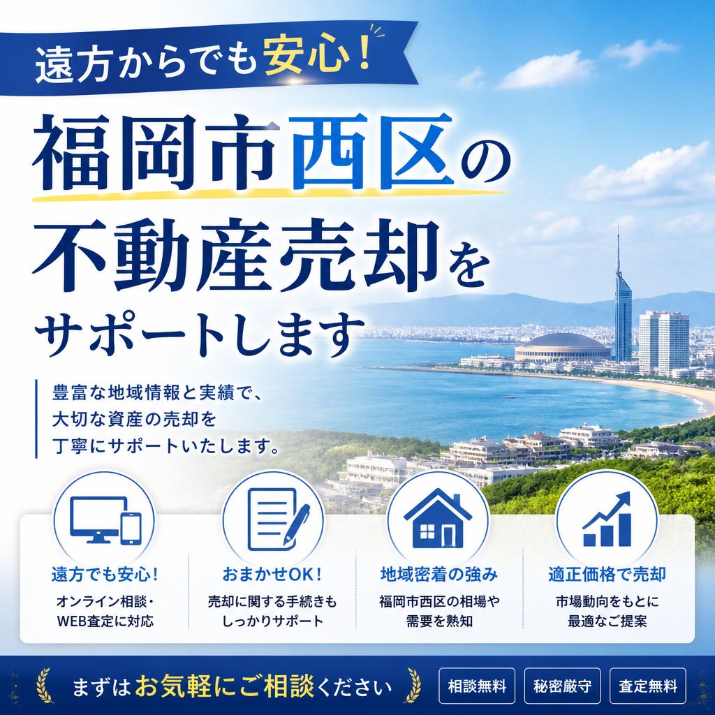 遠方からでも安心！福岡市西区の不動産売却をサポートします