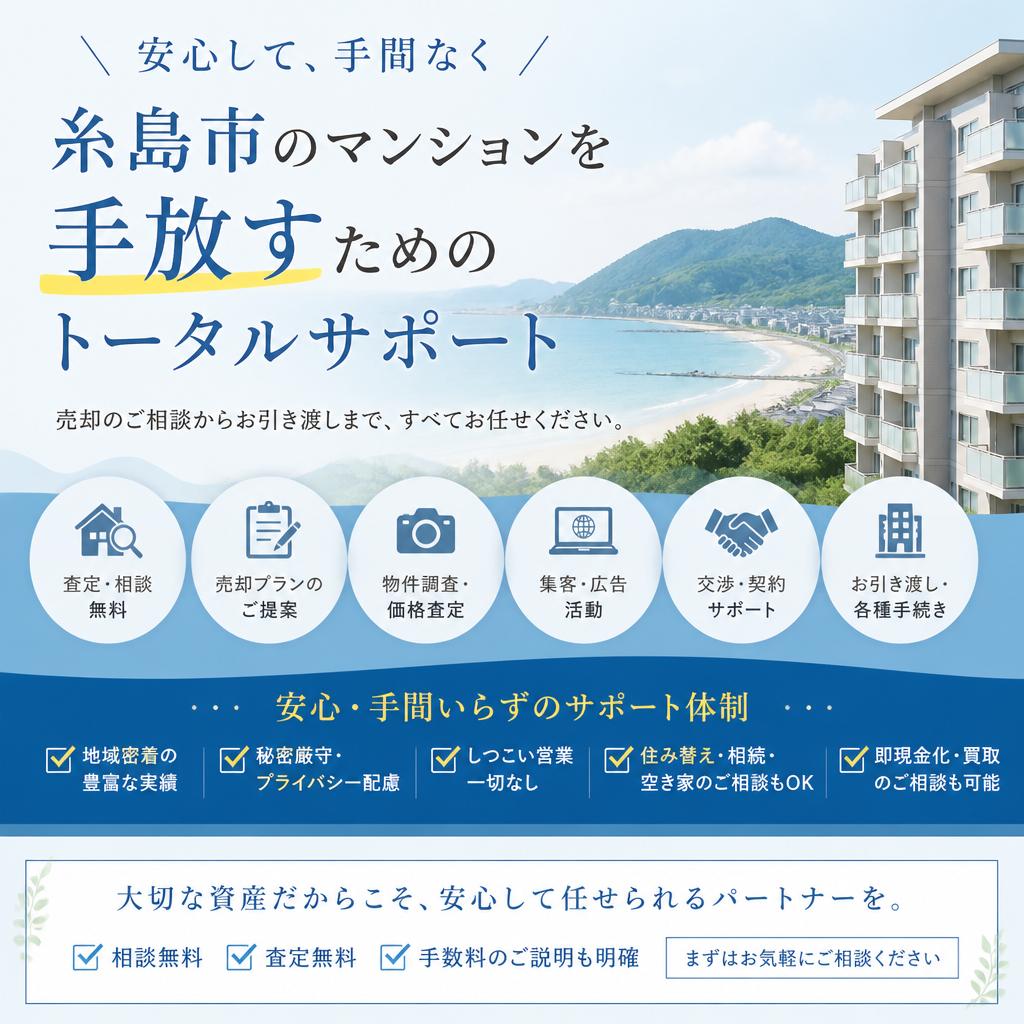 安心して手間なく糸島市のマンションを手放すためのトータルサポート