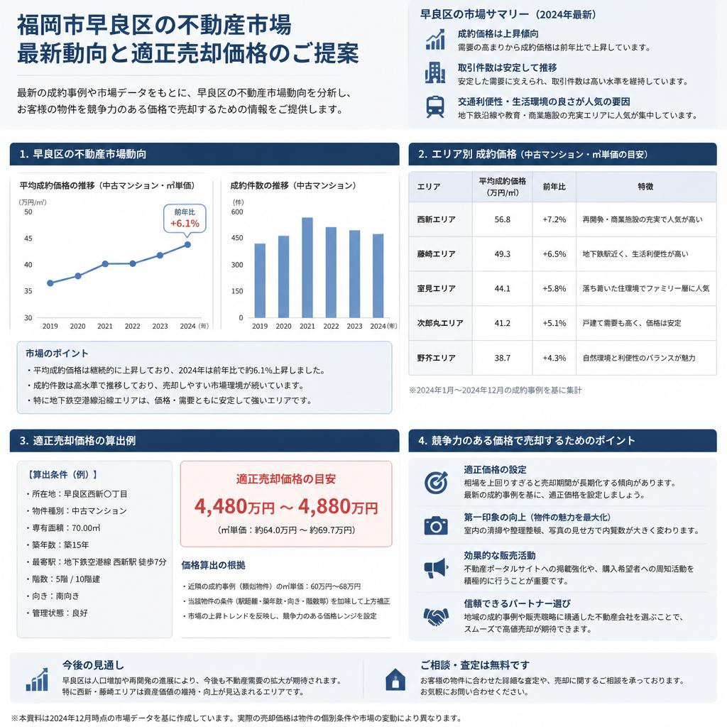 早良区の市場動向と売却価格