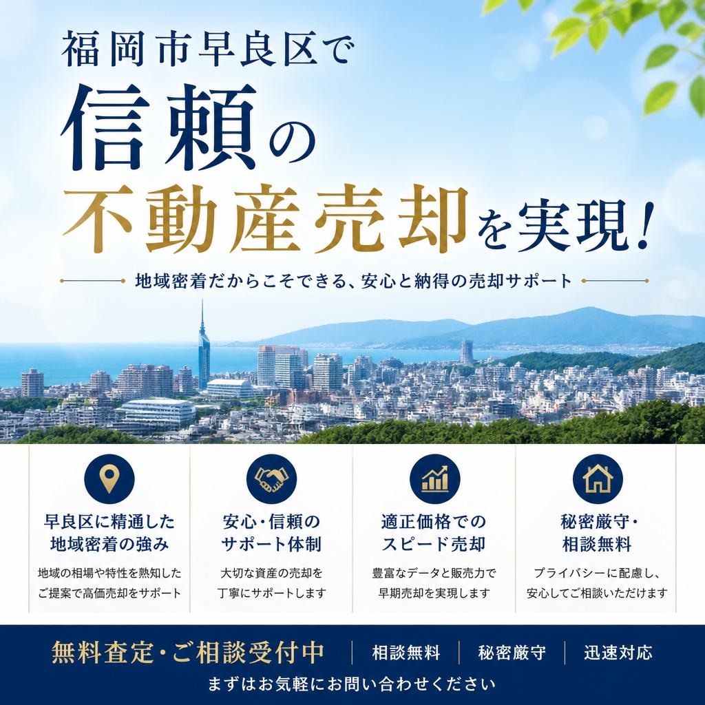 福岡市早良区で信頼の不動産売却を実現！