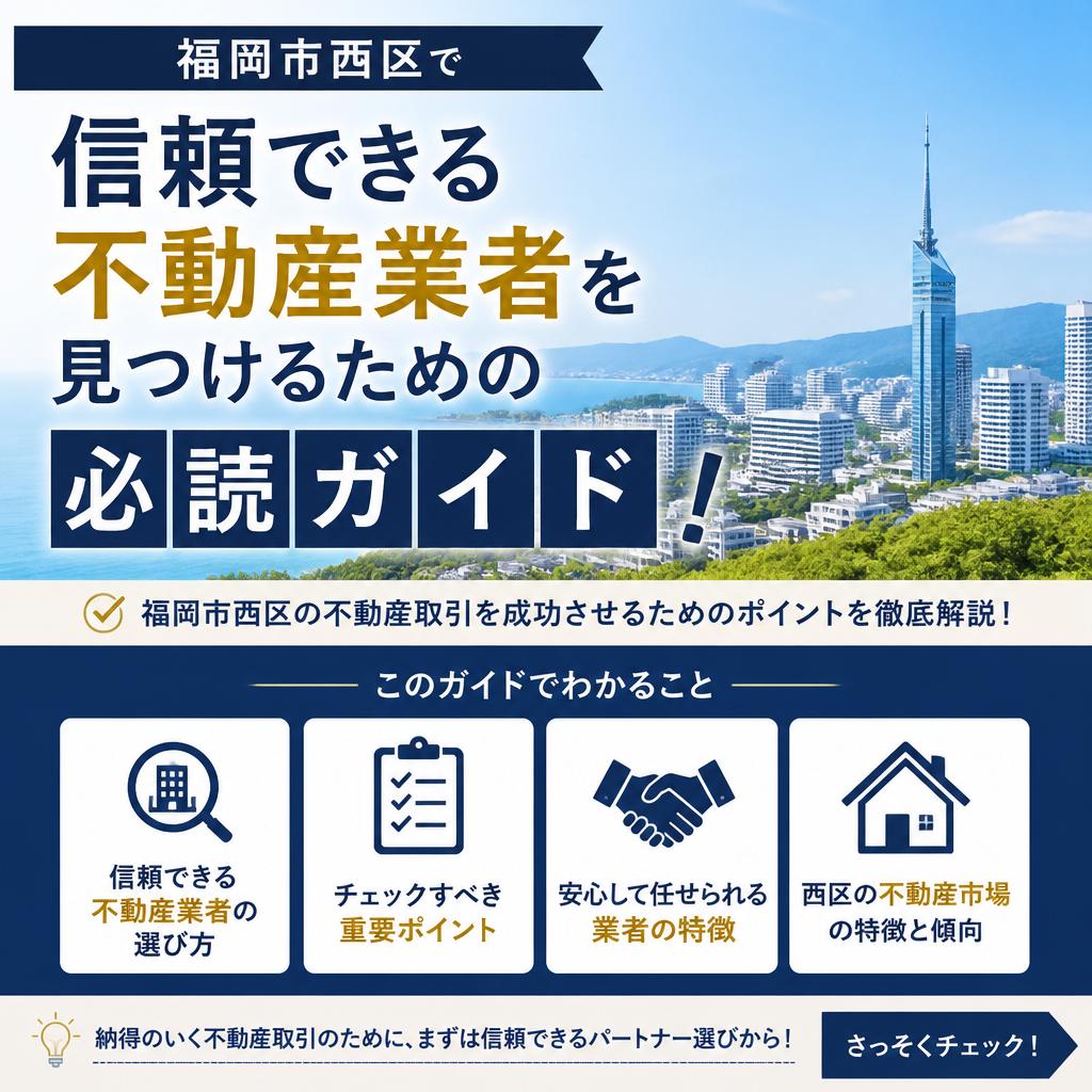 福岡市西区で信頼できる不動産業者を見つけるための必読ガイド！