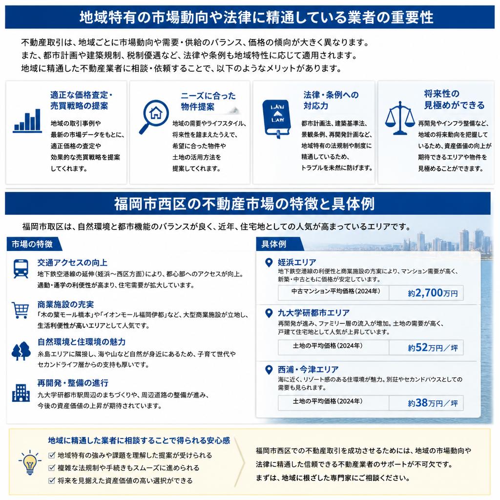 福岡市西区の特性を理解している業者を選ぼう！