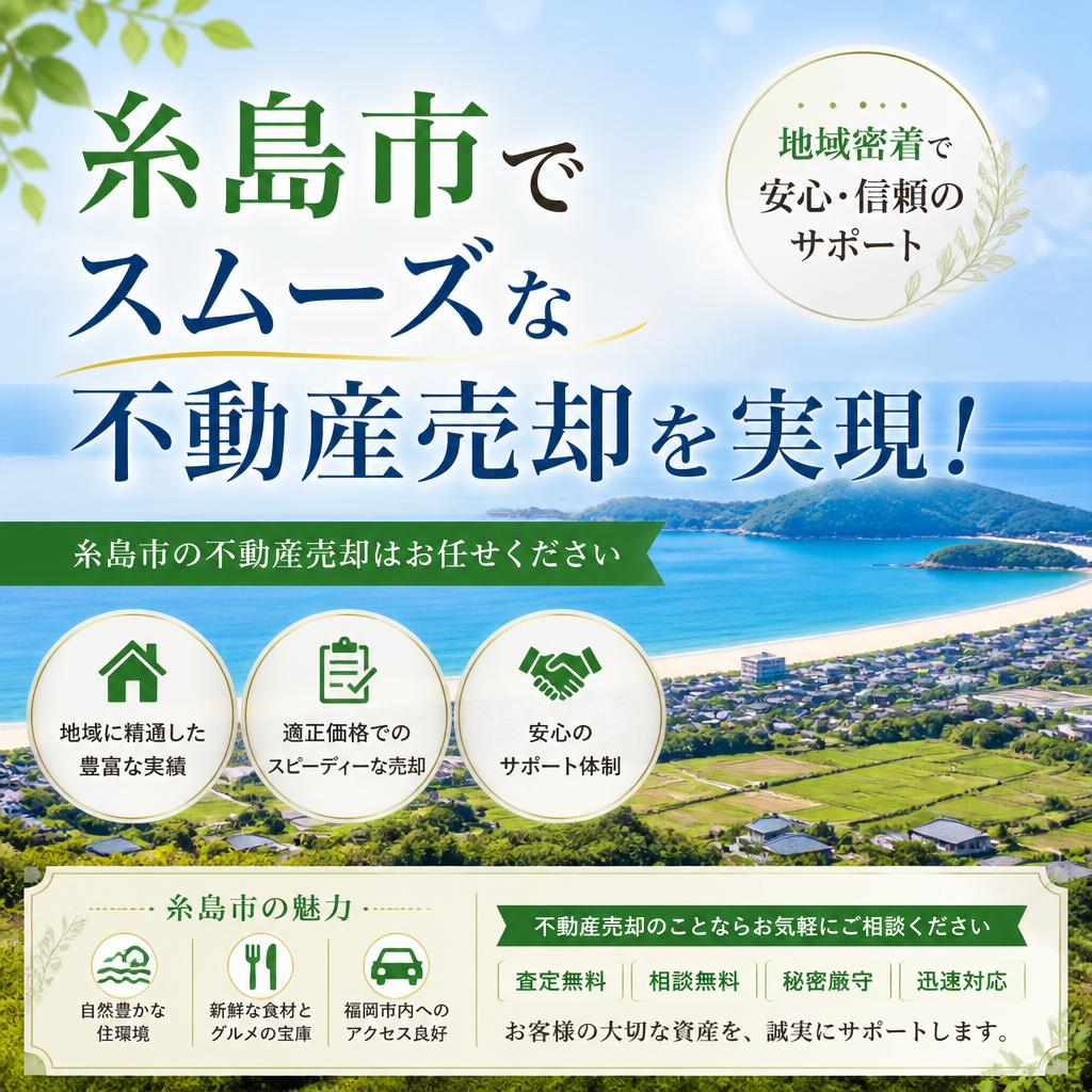 糸島市でスムーズな不動産売却を実現！