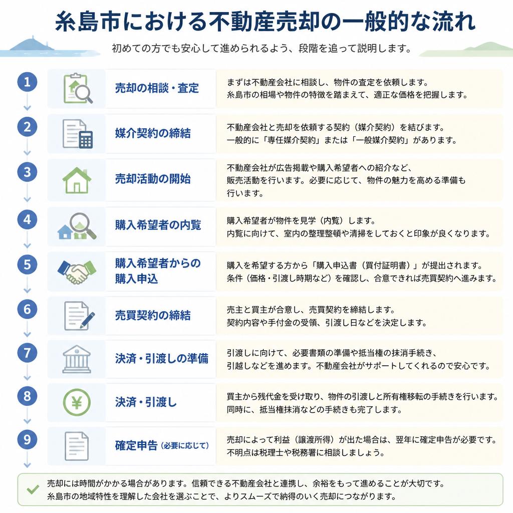 不動産売却の基本的な流れ