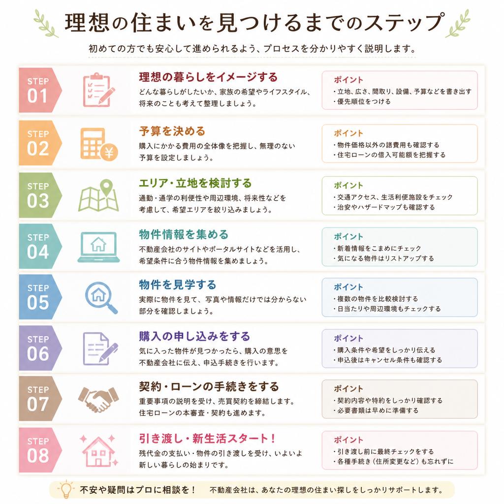 理想の家探しの流れ