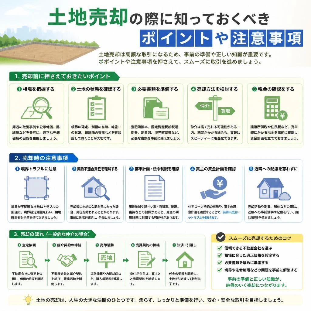 土地売却の流れとポイント