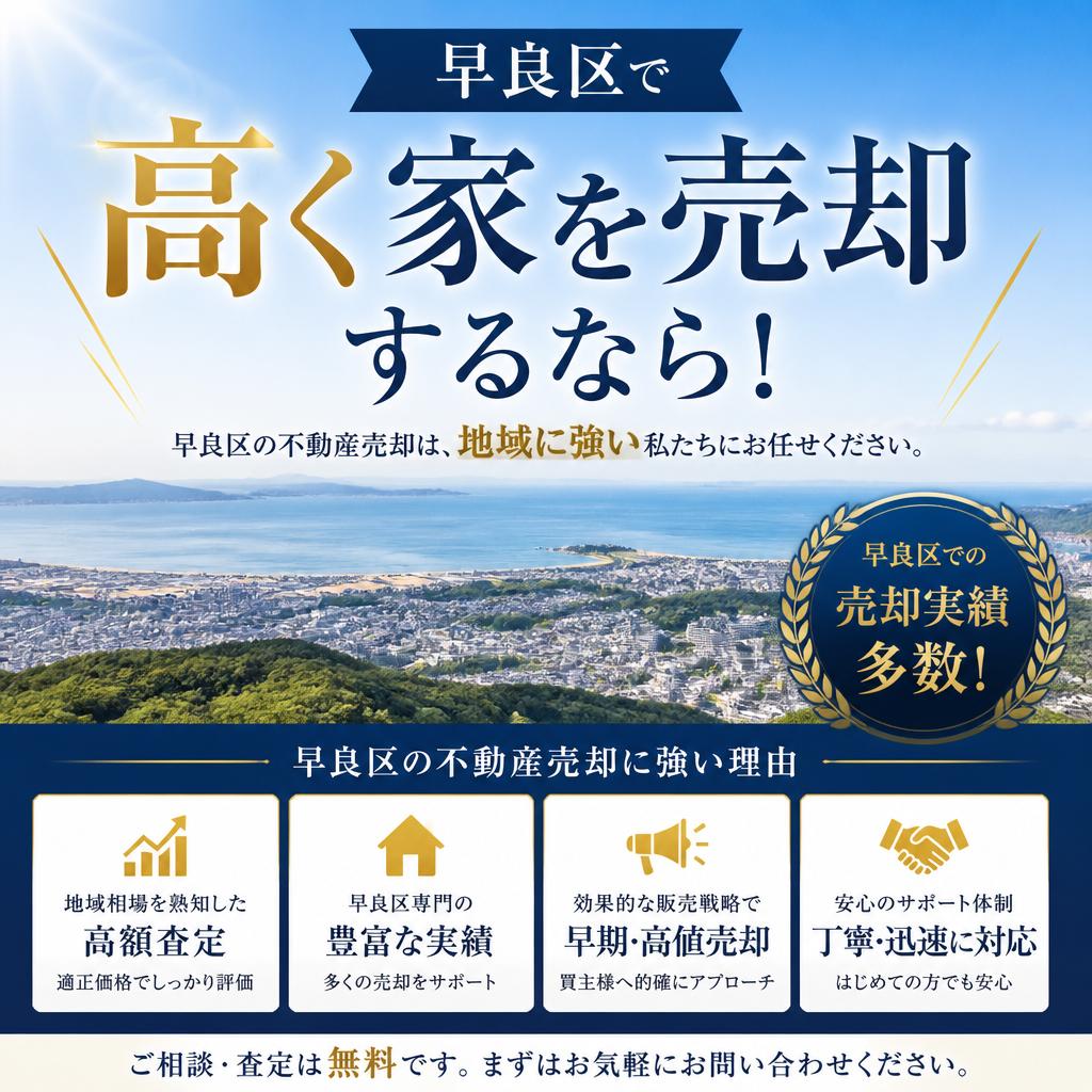早良区で高く家を売却するなら！