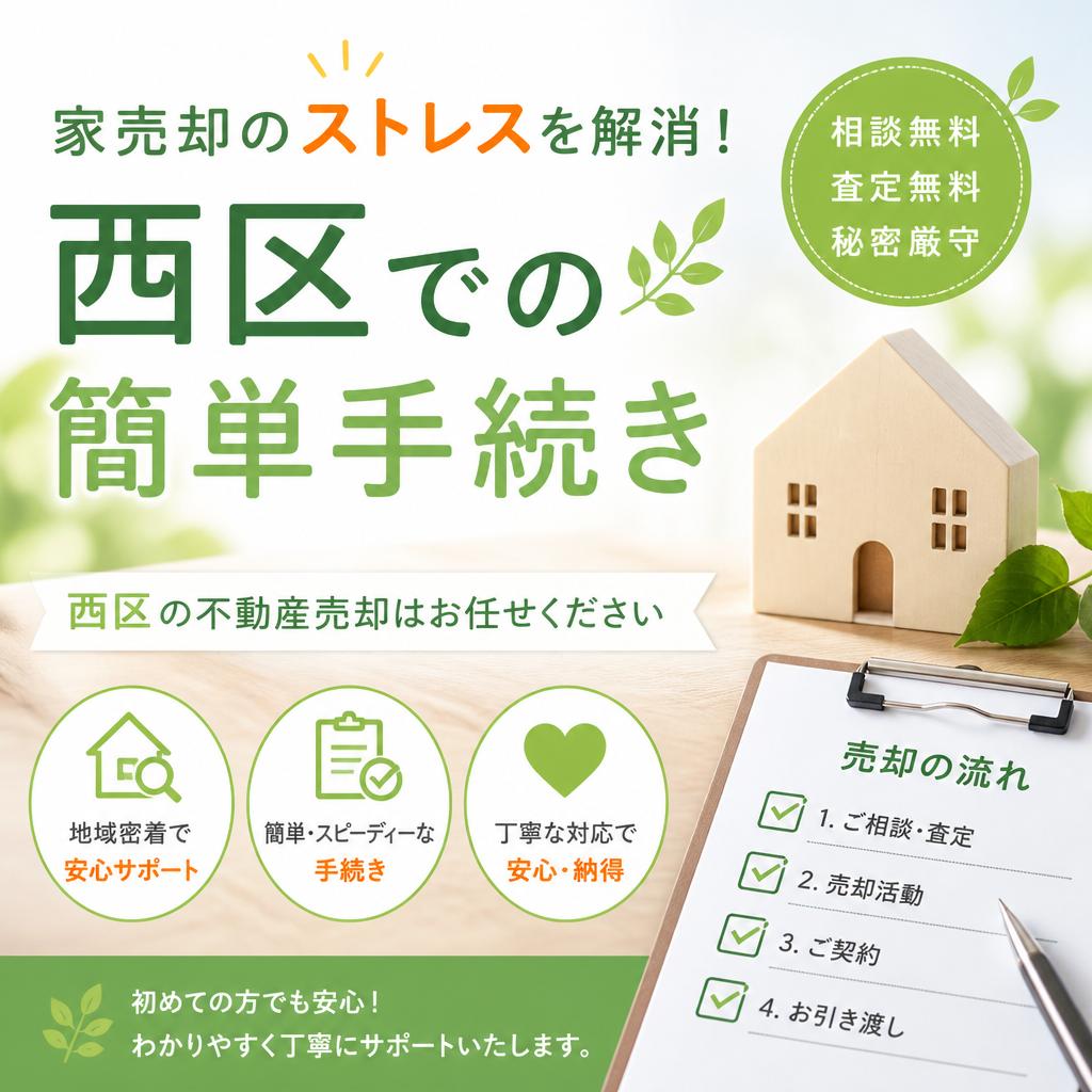 家売却のストレスを解消！西区での簡単手続き