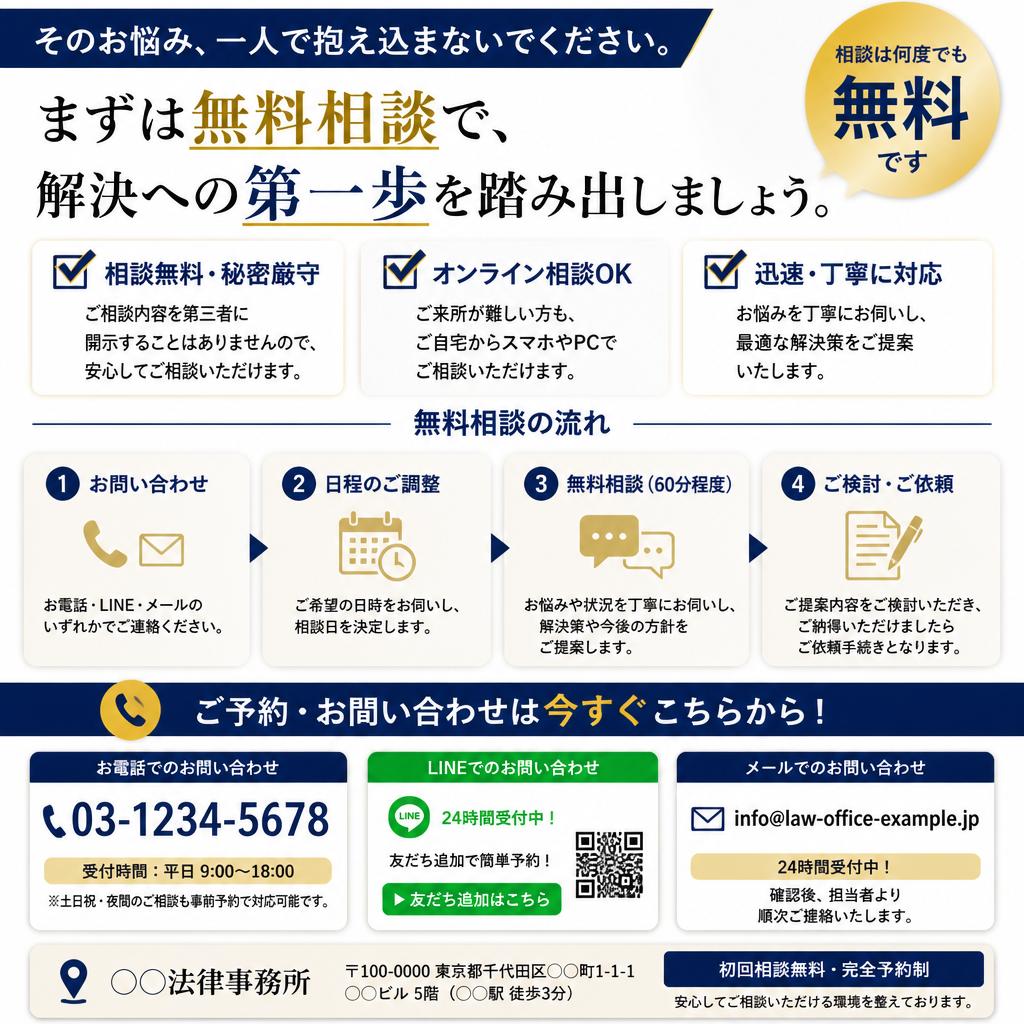 お気軽に無料相談へ！