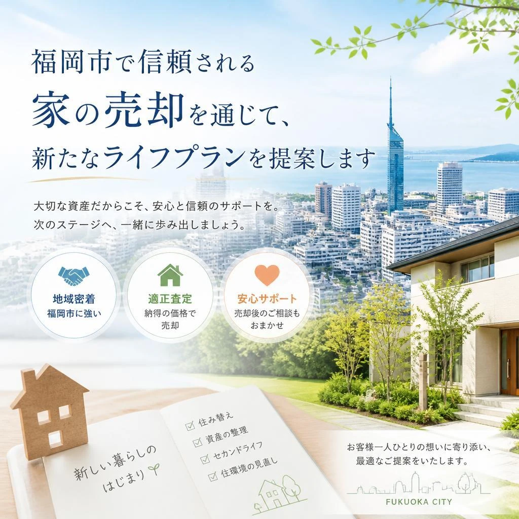 福岡市で信頼される家の売却を通じて、新たなライフプランを提案します