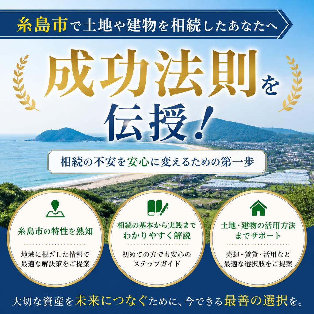 糸島市で土地や建物を相続したあなたへ、成功法則を伝授！