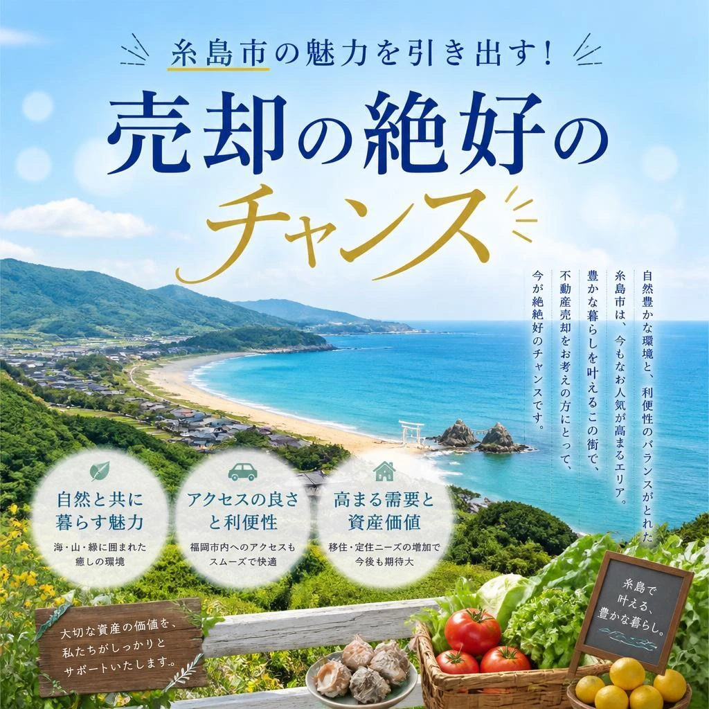 糸島市の魅力を引き出す！売却の絶好のチャンス