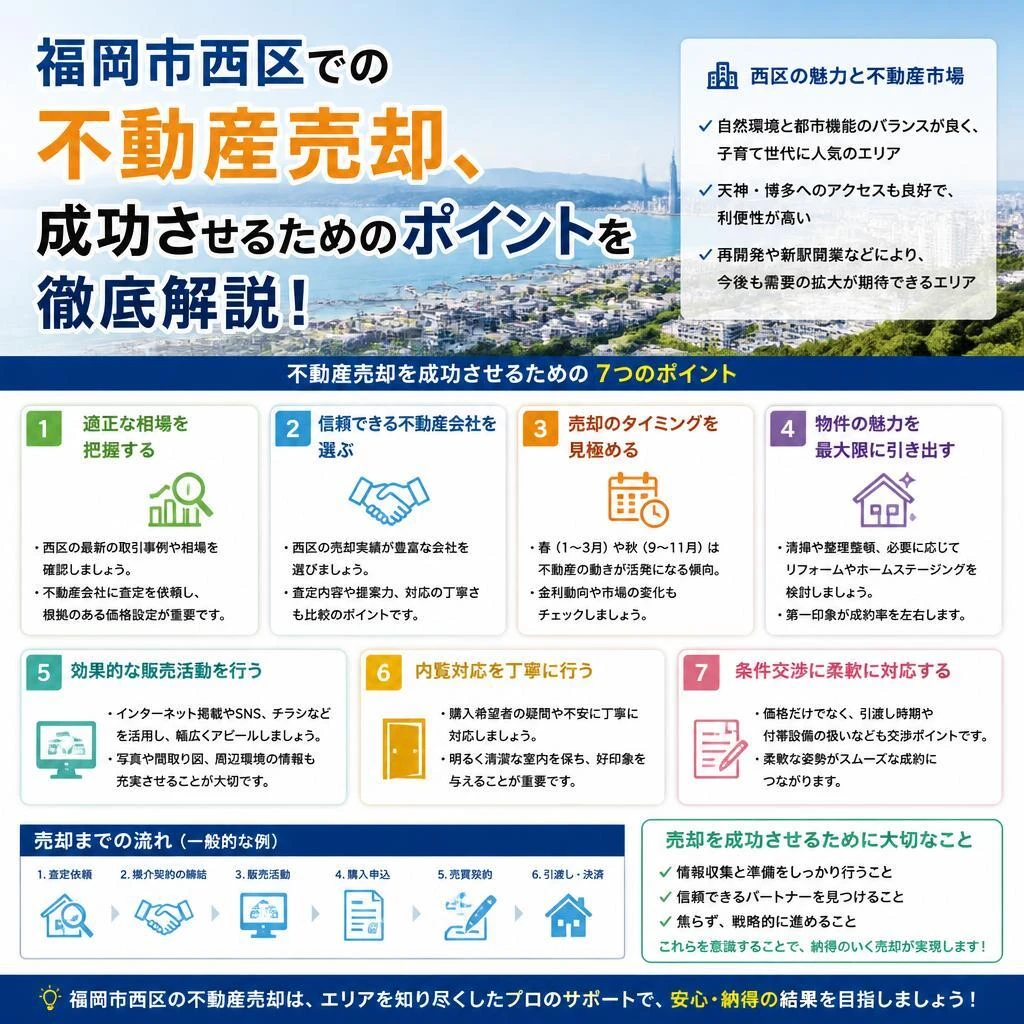 福岡市西区での不動産売却、成功させるためのポイントを徹底解説！