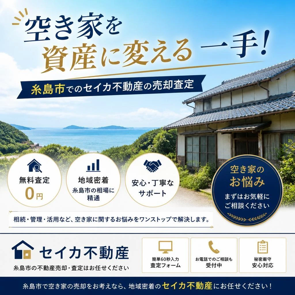 空き家を資産に変える一手！糸島市でのセイカ不動産の売却査定