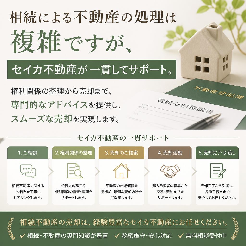 相続物件の売却もスムーズに！