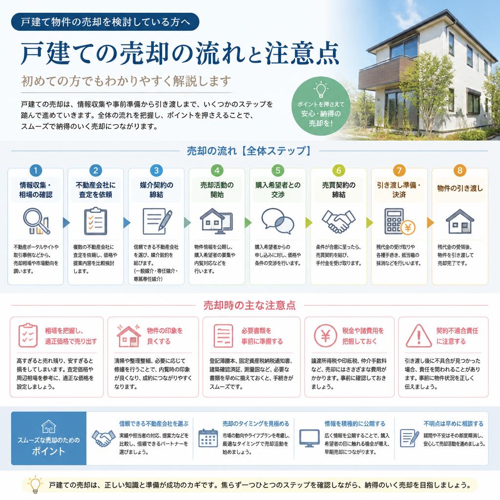 戸建て売却の流れと必要な手続き