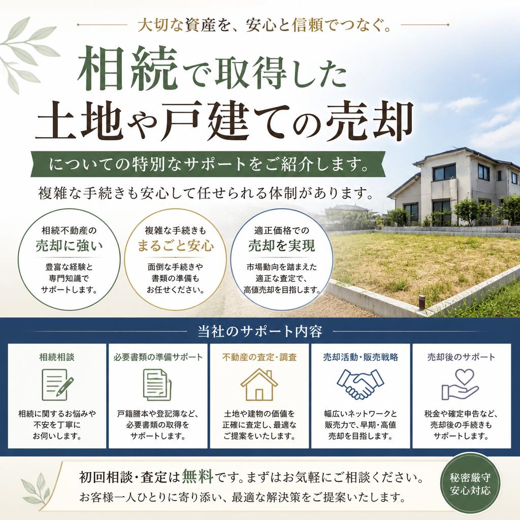 相続や土地売却の専門サポート