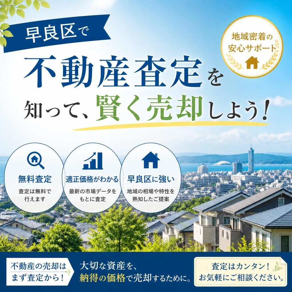 早良区で不動産査定を知って、賢く売却しよう！