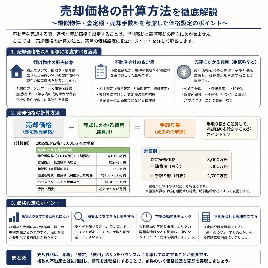 売却価格の計算方法