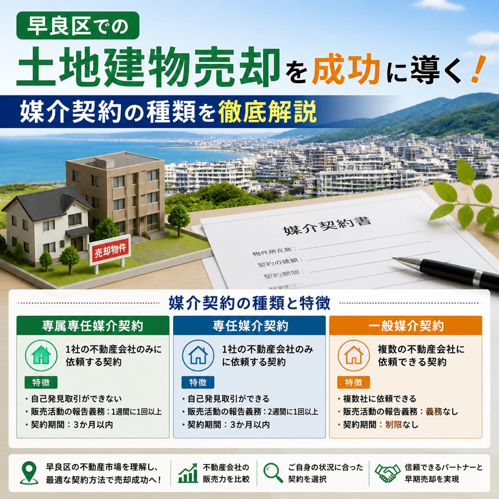早良区での土地建物売却を成功に導く！媒介契約の種類を徹底解説
