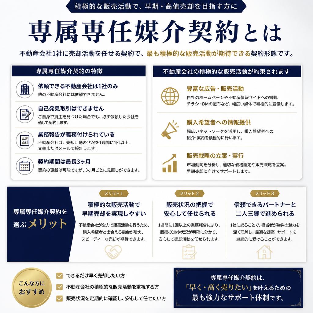 専属専任媒介契約：最も安心な売却方法