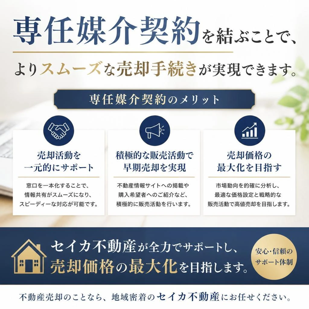 専任媒介契約のメリット