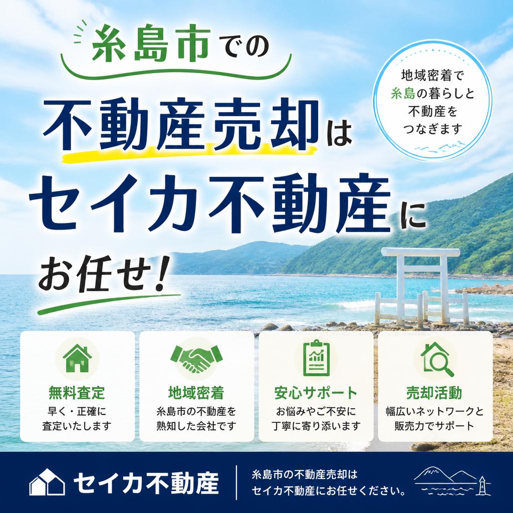 糸島市での不動産売却はセイカ不動産にお任せ！