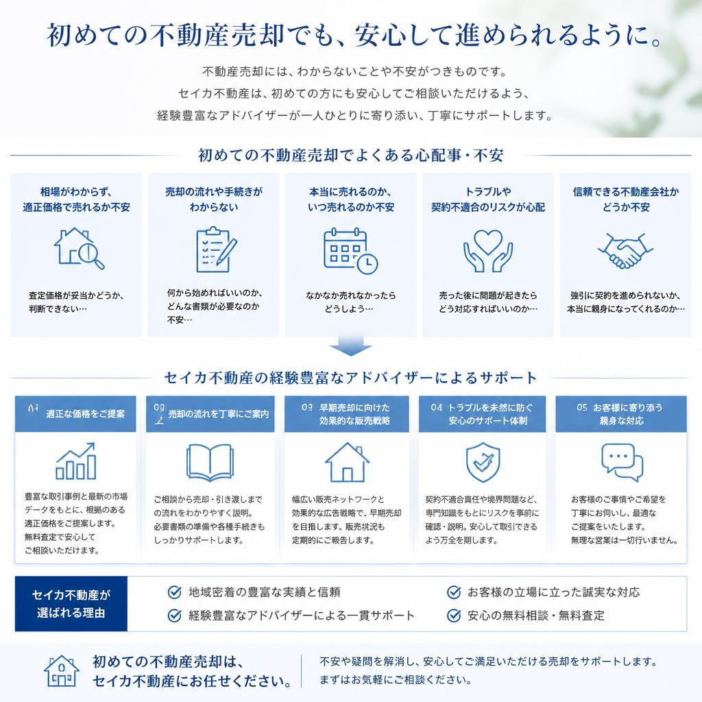 初めての不動産売却を安心サポート