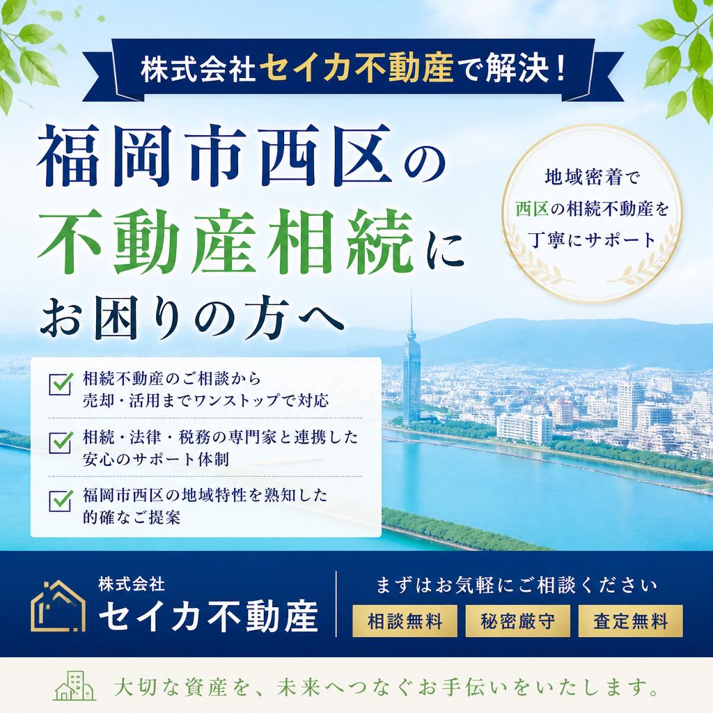 株式会社セイカ不動産で解決！福岡市西区の不動産相続にお困りの方へ