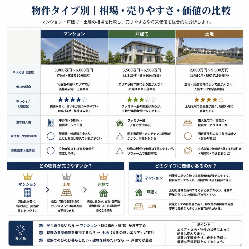 3. 西区の物件タイプ別相場比較