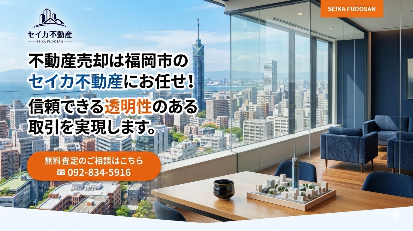 不動産売却は福岡市のセイカ不動産にお任せ！信頼できる透明性のある取引を実現します。